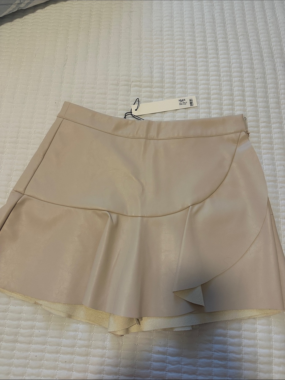 Mustard Seed Beige pleather Ruffled Women’s Skort.